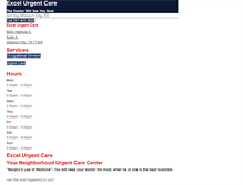 Tablet Screenshot of excelurgentcaretx.com